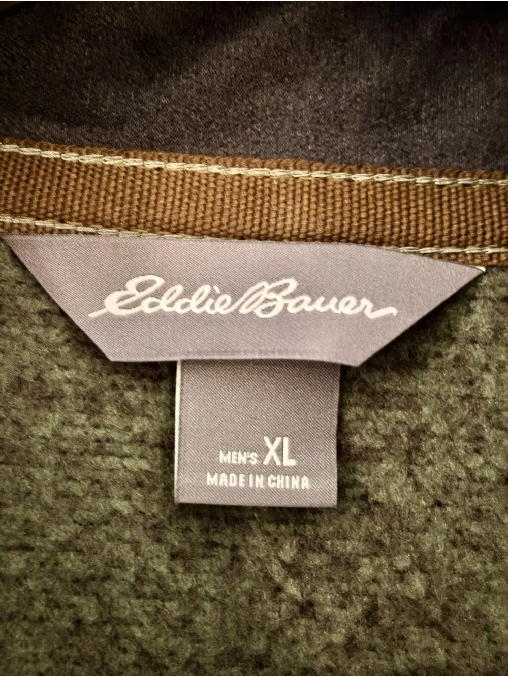Eddie Bauer Men’s NWT Olive Green Radiator Snap-Placket Pullover - XL